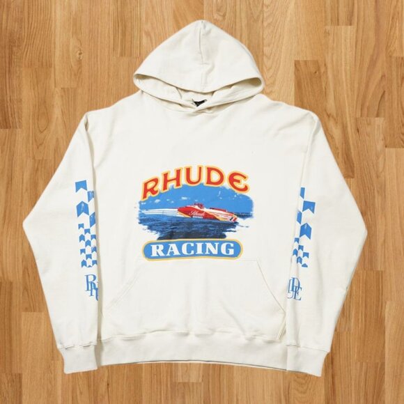 Rhude Men's Cream Hoodie